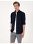 Erkek Lacivert Slim Fit Uzun Kollu Gömlek 50307162-VR033 1