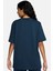 Sportswear Phoenix Graphic Loose Short Sleeve Kadın Bol Kesim Pamuklu Tişört Lacivert 2
