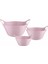 3'lü Kulplu Badya Set Pembe Renk (1 Litre - 1.75 Litre - 2.75 Litre) 1