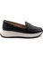 Siyah Leather Kadın Loafer Ayakkabı K01518015203 1