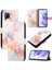 Huawei P40 Lite 4g Kılıf 360 Tam Kaplar Deri Marble Kapaklı Cüzdan Standlı Kartvizitli Kopçalı Kapak Kartlıklı (Yurt Dışından) 1