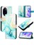 Honor 100 Pro 5g Kılıf 360 Tam Kaplar Deri Marble Kapaklı Cüzdan Standlı Kartvizitli Kopçalı Kapak Kartlıklı (Yurt Dışından) 1