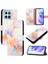 Honor X6S 4g/x6 4g Kılıf 360 Tam Kaplar Deri Marble Kapaklı Cüzdan Standlı Kartvizitli Kopçalı Kapak Kartlıklı (Yurt Dışından) 1