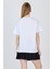 Beyaz Yazı Baskılı %100 Pamuk Oversize Tişört 2150-9M 5