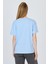 Mavi Yazı Baskılı %100 Pamuk Oversize Tişört 2150-9M 5