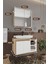 Lale Beyaz 70 cm %100 Mdf Lavabolu Banyo Dolabı + Aynalı Dolap 5
