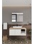 Lale Beyaz 100 cm %100 Mdf Lavabolu Banyo Dolabı + Aynalı Dolap 2