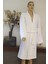 Bornoz Beyaz Bukle Kimono Pamuklu Ev Otel Banyo Bornozu S/M 2