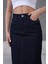 Pamuklu Koyu Yıkamalı Denim Etek 3