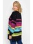 Büyük Beden Dokuma Viskon Renkli Penye Sweat 3