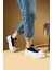 Kalın Taban Renkli Bağcıklı Hafif Taban Kadın Sneakers 89-049-25BYAZ 1