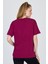 Bordo Yazı Baskılı %100 Pamuk Oversize Tişört 2150-18M 5