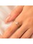Gümüş Yüzük - 0.35 Karat Signity Swarovski Taşlı Güverseli Tektaş 925 Ayar Gümüş Yüzük 3