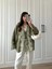 Haki Nakış Işlemeli Müslin Kimono 2
