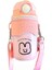 Pembe Çelik 304L 480 ml Askılı ve Pipetli Matara Suluk Cin 471 1