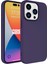 iPhone 15 Pro Uyumlu Kılıf Kamera Korumalı Lansman Kadife Iç Yüzeyli Silikon Kapak Derin Mor 1