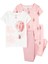 Kız Çocuk Bebek Pijama Set 4'lü Paket 1