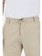 Erkek Bej Pamuklu Keten Görünümlü Beli Bağcıklı Relaxed Fit Yazlık Chino Pantolon 2