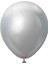 Parti Doğum Günü Organizasyon Balon - 28 Cm. - Ivory - Silver / Gümüş - 100 Adet 2