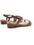 G25Y122 Lastikli Taşlı 3 cm Alçak Topuklu Camel Bej Şık Sandalet 3