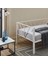 Alchera Daybed Tek Kişilik Sedir Divan Metal Karyola Beyaz 2