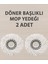 2 Adet Döner Başlıklı Mop Yedeği Mikrofiber Döner Paspas Yedek 1