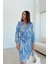 Mavi Desenli Elbise 1