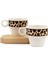 Leopar Desen 2'li Espresso Bardak Seti - Hediye Seramik Fincan 1
