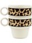 Leopar Desen 2'li Espresso Bardak Seti - Hediye Seramik Fincan 2