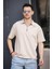 Lond Polo Yaka Jakar Kumaş Yarım Fermuarlı Erkek Tshirt 1