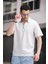 Lond Polo Yaka Jakar Kumaş Yarım Fermuarlı Erkek Tshirt 1