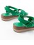692-564 Çimen Yeşili Ortopedik Taban Çapraz Tokalı Kadın Sandalet 5