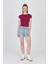 Bordo Bisiklet Yaka Pamuklu Slim Fit Tişört 9190 2