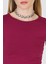 Bordo Bisiklet Yaka Pamuklu Slim Fit Tişört 9190 4