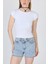 Beyaz Bisiklet Yaka Pamuklu Slim Fit Tişört 9190 4