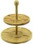 5 Bölmeli - Yuvarlak - 2 Katlı Ahşap Bambu Sunumluk Çap: 19.5cm -- 24.5cm 1
