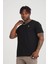 Bisiklet Yaka Regular Fit Siyah 3
