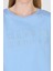 Bebe Mavi Yazı Nakışlı Crop Tişört 25259 4