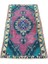 El Dokuma Vintage Küçük Halı 50X84 Mor Eskitme Yastık 1