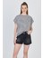 Gri Yıkamalı Oversize Basic Tişört 253014 1