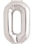 Gümüş Rengi Folyo Rakam Balon 1 Metre 1