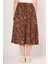 Nw Lbls Bayan Desenli Etek Kahve Desenli 3