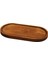 Oval Koyu Renk=kahverengi Ahşap Yağdanlık Altlık 25X12.5CM 1