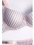 Lingerie Kadın Çizgili Mikro Kumaş Taşlı Askılı Dolgulu Sütyen Takım 2