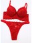 Lingerie Ince Askı Serpme Taşlı Dantelli Sütyen Takım 105 1