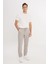 Slim Fit Dar Kesim Beli Bağlamalı Çizgili Yan Cepli Casual Jogger Pantolon 3