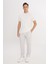 Slim Fit Dar Kesim Beli Bağlamalı Çizgili Yan Cepli Casual Jogger Pantolon 2
