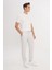 Slim Fit Dar Kesim Beli Bağlamalı Çizgili Yan Cepli Casual Jogger Pantolon 3