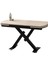 Still Sidon Desen Siyah Metal Mir Ayak Açılır 130X80 Masa (Açılımış Ölçüsü 182X80) 1