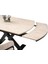 Still Sidon Desen Siyah Metal Mir Ayak Açılır 130X80 Masa (Açılımış Ölçüsü 182X80) 4